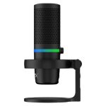 Micrófono USB HyperX DuoCast en color negro con iluminación RGB, SKU 4P5E2AA