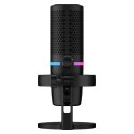 Micrófono USB HyperX DuoCast en color negro con iluminación RGB, SKU 4P5E2AA