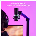 Micrófono USB HyperX DuoCast en color negro con iluminación RGB, SKU 4P5E2AA
