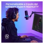 Micrófono USB HyperX DuoCast en color negro con iluminación RGB, SKU 4P5E2AA