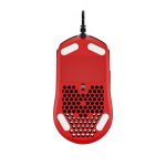 Ratón gaming HyperX Pulsefire Haste coloreado en negro y rojo, con diseño ultra ligero y ergonómico. SKU: 4P5E3AA