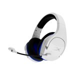 Auriculares gaming inalámbricos HyperX Cloud Stinger Core en colores blanco y azul, compatibles con PS5 y PS4, SKU 4P5J1AA