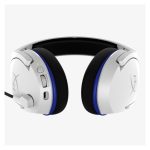 Auriculares gaming inalámbricos HyperX Cloud Stinger Core en colores blanco y azul, compatibles con PS5 y PS4, SKU 4P5J1AA