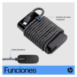 Cargador HP USB-C de 65 W, modelo 671R3AA, ideal para portátiles