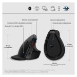 HP Ratón vertical ergonómico 925, diseño confortable para reducir la fatiga con conexiones USB y Bluetooth, SKU 6H1A5AA