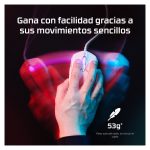 Ratón gaming HyperX Pulsefire Haste 2 blanco, diseño ultraligero, cable USB, SKU 6N0A8AA