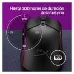 HyperX Pulsefire Haste 2 ratón gaming inalámbrico blanco con diseño ergonómico, 6N0A9AA