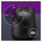 Imagen del HyperX Pulsefire Haste 2, un ratón gaming inalámbrico en color negro, SKU 6N0B0AA. Ideal para jugadores que buscan precisión y ligereza.