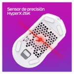 Imagen del HyperX Pulsefire Haste 2, un ratón gaming inalámbrico en color negro, SKU 6N0B0AA. Ideal para jugadores que buscan precisión y ligereza.