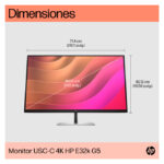Monitor HP modelo E32k G5 con resolución 4K y conexión USB-C, SKU 6N4D6AA