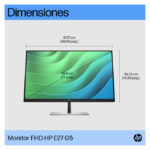 Monitor HP Full HD E27 G5 de 27 pulgadas con resolución FHD, ideal para trabajar y entretenimiento. SKU 6N4E2AA