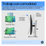 Monitor HP Full HD E27 G5 de 27 pulgadas con resolución FHD, ideal para trabajar y entretenimiento. SKU 6N4E2AA