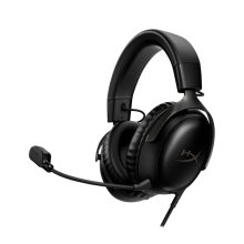 Auriculares gaming HyperX Cloud III en color negro, modelo 727A8AA, con sonido envolvente y micrófono incorporado