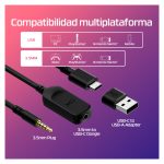 HyperX Cloud III auriculares gaming en negro y rojo, modelo 727A9AA, con audio envolvente y micrófono desmontable