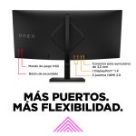 Imagen del monitor gaming curvo OMEN by HP de 34 pulgadas con resolución WQHD, 165 Hz de frecuencia de actualización y SKU 780K8E9#ABB