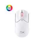 Imagen del HyperX Pulsefire Haste 2 Mini, un ratón gaming inalámbrico de color blanco con SKU 7D389AA