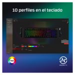 HyperX Alloy Rise teclado gaming con retroiluminación RGB, diseño mecánico y durable, SKU 7G7A3AA#ABA