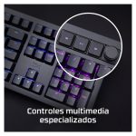 HyperX Alloy Rise teclado gaming con retroiluminación RGB, diseño mecánico y durable, SKU 7G7A3AA#ABA
