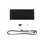 Imagen del teclado HyperX Alloy Rise 75 con iluminación RGB, teclas mecánicas y diseño compacto. SKU 7G7A4AA#ABA.