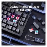 Imagen del teclado HyperX Alloy Rise 75 con iluminación RGB, teclas mecánicas y diseño compacto. SKU 7G7A4AA#ABA.
