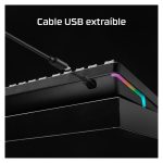 Imagen del teclado HyperX Alloy Rise 75 con iluminación RGB, teclas mecánicas y diseño compacto. SKU 7G7A4AA#ABA.