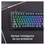 Imagen del teclado HyperX Alloy Rise 75 con iluminación RGB, teclas mecánicas y diseño compacto. SKU 7G7A4AA#ABA.