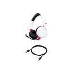 Auriculares gaming inalámbricos HyperX Cloud Mini en color blanco diseñados para una experiencia de juego inmersiva SKU 7G8F2AA