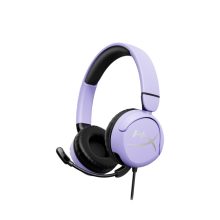 Imagen de los auriculares gaming HyperX Cloud Mini en color lavanda, modelo 7G8F5AA, ideales para gamers.