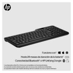 HP Teclado inalámbrico de modo dual compacto, ergonómico, SKU 7N7B9AA#ABB