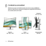 Monitor HP FHD de 23,8 pulgadas de la Serie 5 con tecnología Pro, modelo 524 pf y SKU 9D9L6UT