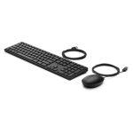 HP Teclado y ratón con cables Desktop 320MK, diseño ergonómico, SKU 9SR36AA#ABB