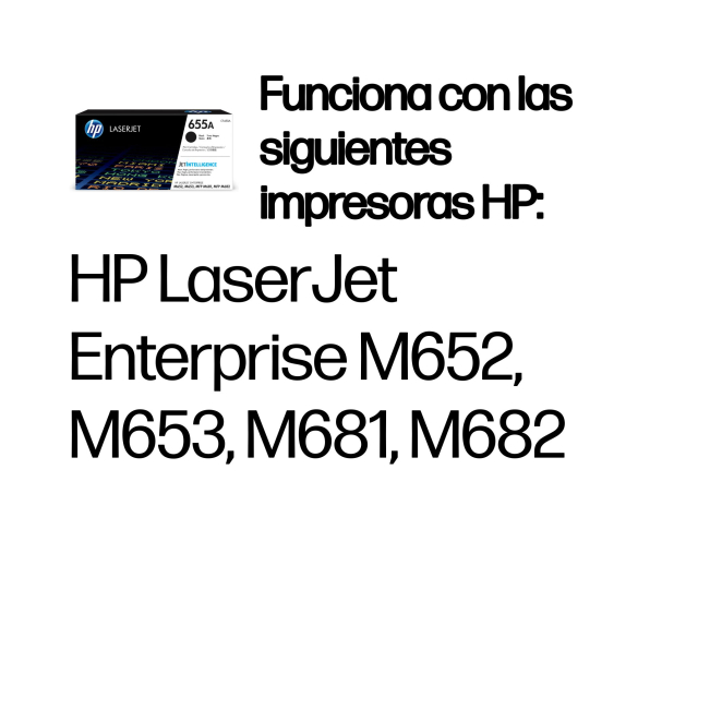 HP Cartucho de tóner Original LaserJet 655A negro 1 HP Cartucho de tóner Original LaserJet 655A negro imagen del producto