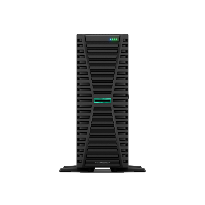 HPE ProLiant ML350 Gen11 Server con procesador 3.2GHz y 2x32GB-R Servidor HPE ProLiant ML350 Gen11 con procesador de 3.2GHz, 8 núcleos, configuración 1P, 2 módulos de 32GB-R de RAM, 8 compartimientos SFF y SKU P81779-425