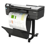 HP Designjet Impresora multifunción T830 de 24 pulgadas, modelo F9A28D#B19, ideal para impresiones precisas y rápidas.