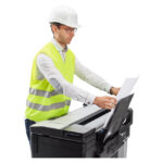 HP Designjet Impresora multifunción T830 de 24 pulgadas, modelo F9A28D#B19, ideal para impresiones precisas y rápidas.