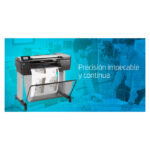 HP Designjet Impresora multifunción T830 de 24 pulgadas, modelo F9A28D#B19, ideal para impresiones precisas y rápidas.