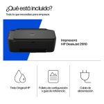 Imagen de la impresora HP DeskJet 2910 All-in-One, inalámbrica y a color, con SKU 89F98B#629