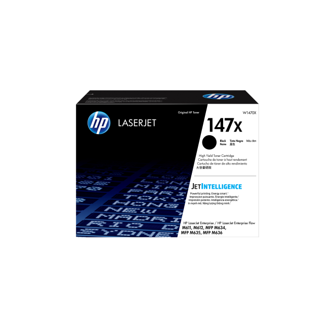 HP LaserJet Cartucho de tóner negro alta capacidad HP LaserJet Cartucho de tóner negro alta capacidad, modelo 147X, SKU W1470X