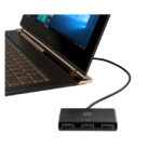 Concentrador HP con puerto USB-C a USB-A, modelo Z6A00AA, ideal para expandir la conectividad de tus dispositivos.