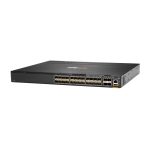 Imagen del HPE Aruba Networking CX 6300M, un switch con 24 puertos SFP+ y 4 puertos SFP56, SKU JL658A. Ideal para redes avanzadas.