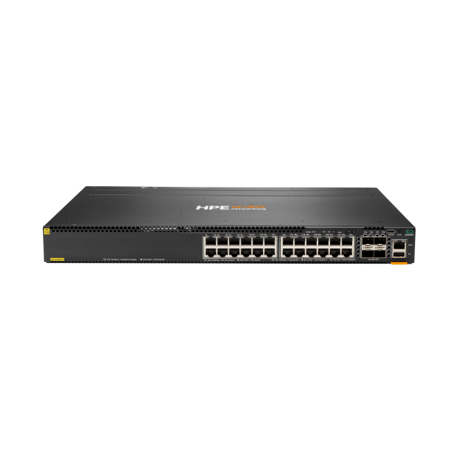 HPE Aruba Networking CX 6300M 24-port 1GbE Class 4 PoE and 4-port SFP56 Switch 1 HPE Aruba Networking CX 6300M 24-port 1GbE Class 4 PoE y 4-port SFP56 Switch