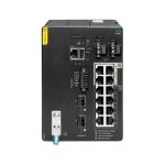 HPE Aruba Networking CX 4100i switch con 12 puertos 1GbE, 8 puertos PoE clase 4 y 4 puertos PoE clase 6, y 2 SFP+ con montaje DIN, SKU: JL817A