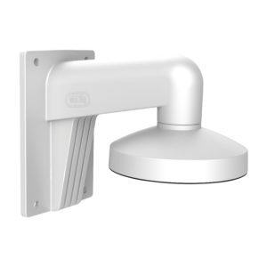 Vista de un soporte de montaje Hikvision DS-1273ZJ-140 para cámaras de seguridad y vivienda, ideal para exteriores