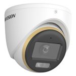 Imagen de la cámara de seguridad Hikvision Turbo HD con ColorVu, modelo DS-2CE70DF3T-LMFS(2.8mm), para interior y exterior. Resolución 1920 x 1080 Pixeles.