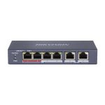 Hikvision DS-3E0106P-E/M switch no administrado Fast Ethernet 10/100 con Energía sobre Ethernet PoE y montaje en pared o escritorio, SKU: DS-3E0106P-E/M