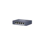 Hikvision DS-3E0505HP-E switch no administrado Gigabit Ethernet (10/100/1000) con Energía sobre Ethernet PoE en color azul, SKU DS-3E0505HP-E