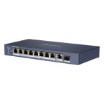 Switch Hikvision DS-3E0510HP-E no administrado con Gigabit Ethernet 10/100/1000 y PoE, color azul. SKU: DS-3E0510HP-E
