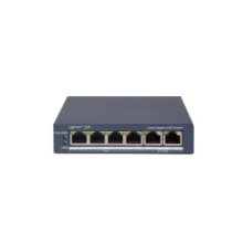 Switch gestionado Hikvision DS-3E1506P-EI, Gigabit Ethernet (10/100/1000) con Power over Ethernet (PoE), color gris - SKU: DS-3E1506P-EI