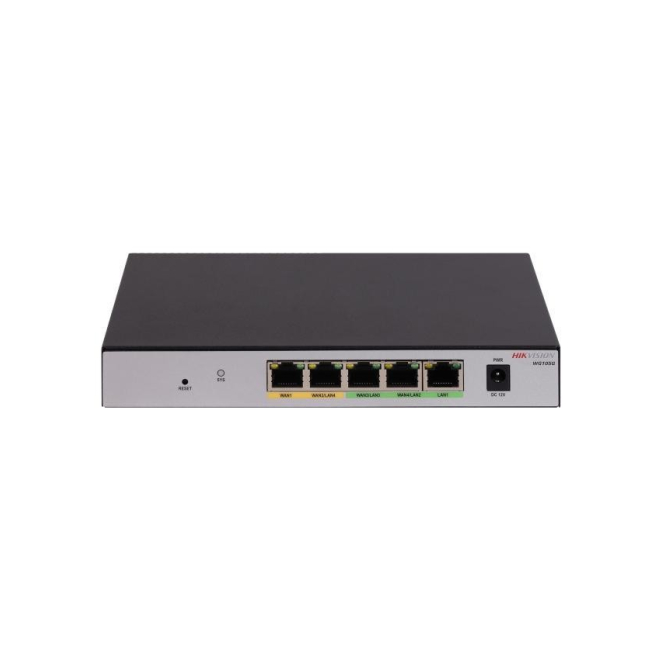 Hikvision router Gigabit Ethernet con diseño en Negro y Gris Router Hikvision DS-3WG105G-SI de Gigabit Ethernet en colores Negro y Gris con el SKU DS-3WG105G-SI