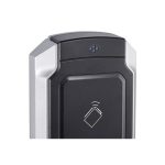 Lector de control de acceso Hikvision DS-K1104M en color negro y acero inoxidable, modelo básico